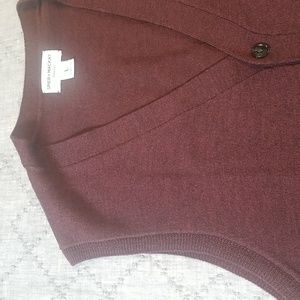 Spier & Mackay Burgundy Sleevless Cardigan